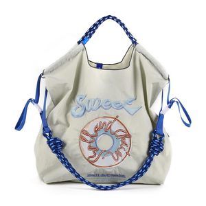 Embroidered Doughnut Pattern Tote Bag Leisure Shoing Bag, 15X16 ^_^